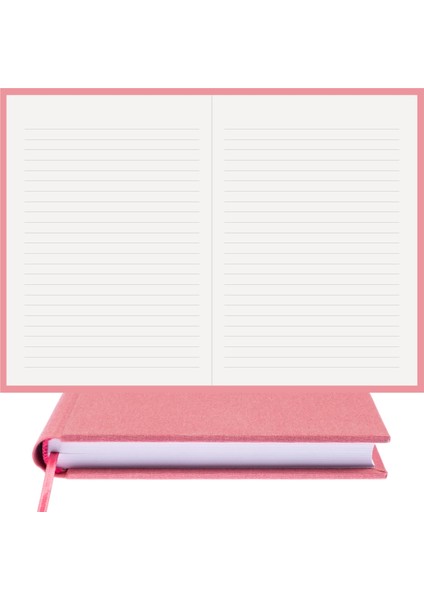 Çizgili Defter - %100 El Yapımı, El Dikişi (İplik Dikiş) Özel Tasarım – 1. Sınıf Hakiki Cilt Bezi ile Ciltlenmiştir. “Benzersiz Ürün” A/5 Gül Kurusu