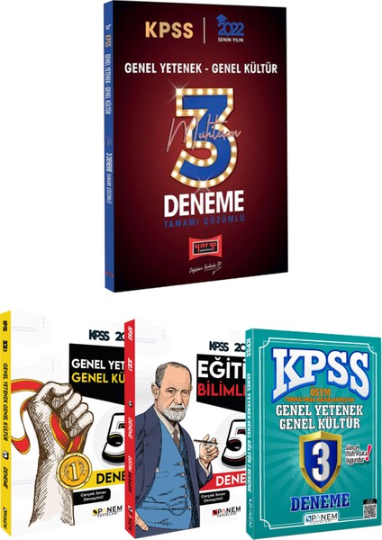 Genel Yetenek Genel Kültür 3 Deneme + Panem Genel Yetenek Genel Kültür 5 Deneme + Eğitim Bilimleri 5 Deneme + Genel Yetenek Genel Kültür 3 Deneme