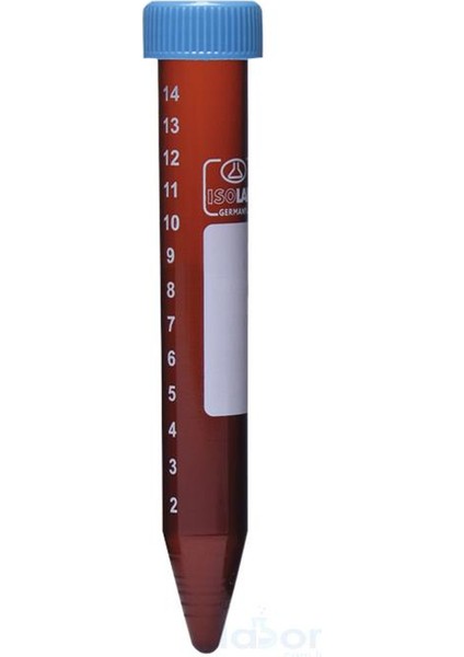 Santrifüj Tüpü - Amber - PP - Vidalı Kapaklı 15 ml Steril - Aseptik 50 Adetlik Paket
