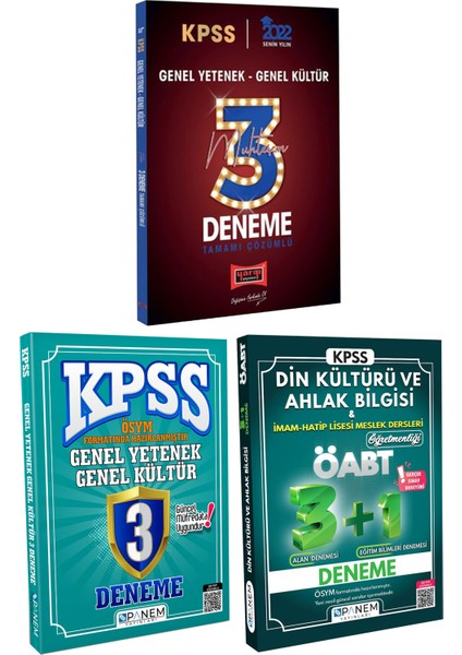 Genel Yetenek Genel Kültür 3 Deneme + Panem Genel Yetenek Genel Kültür 3 Deneme + Din Kül Ahl Bil Deneme