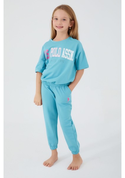 Mavi Kız Çocuk Pijama Takımı