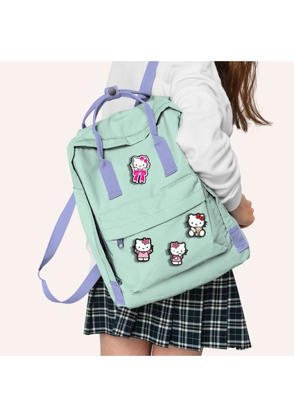 4 Adet Hello Kitty Ahşap Mini Rozet