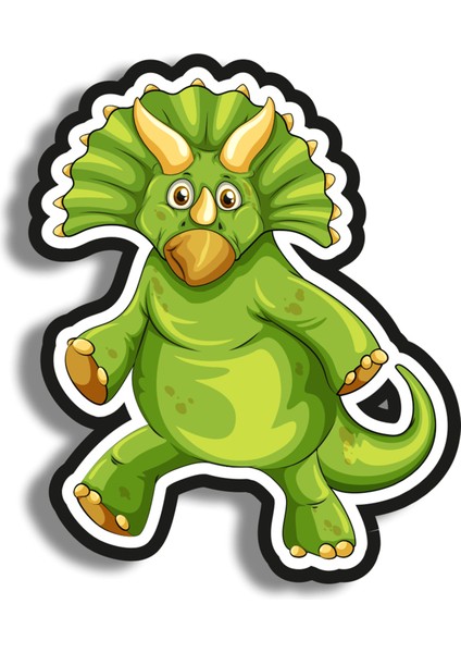 Triceratops Ahşap Mini Rozet