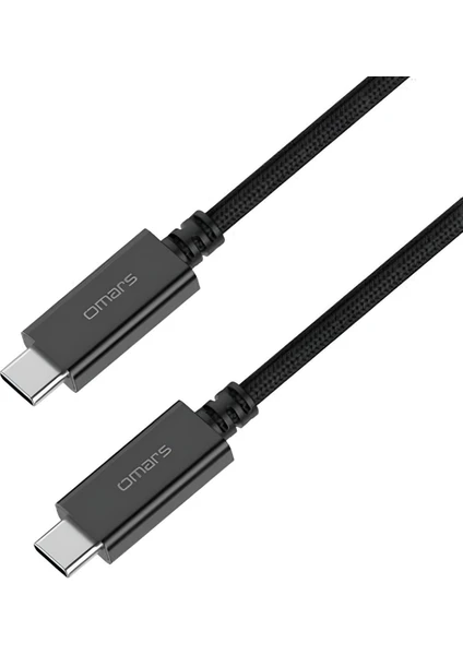 USB 3.1 Type-C 3A Hızlı Şarj ve Data Kablosu Siyah