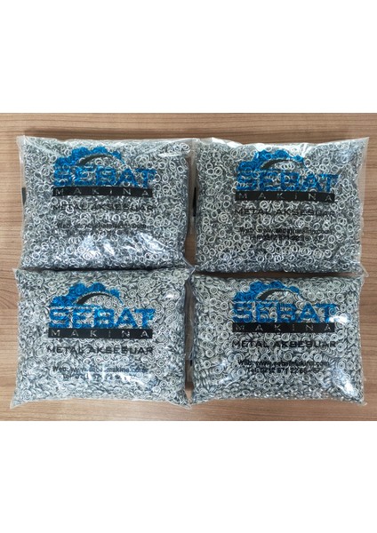 9.5 Klikıt Delikli Tırnak Paslanmaz (4 Parça Set) 7200 Set