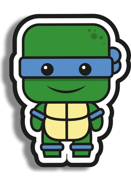 Ninja Turtle Blue Ahşap Mini Rozet