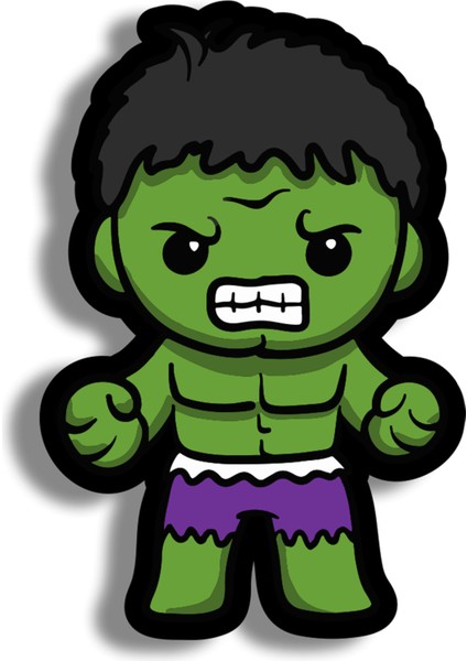 Hulk Ahşap Mini Rozet