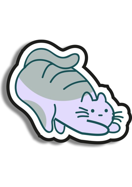Cat Grey Ahşap Mini Rozet