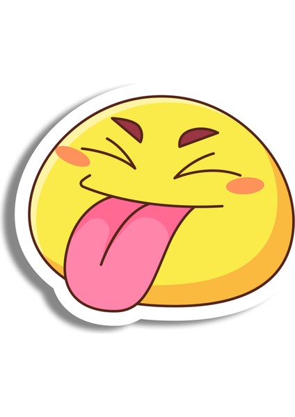 Stick Out Tongue Ahşap Mini Rozet