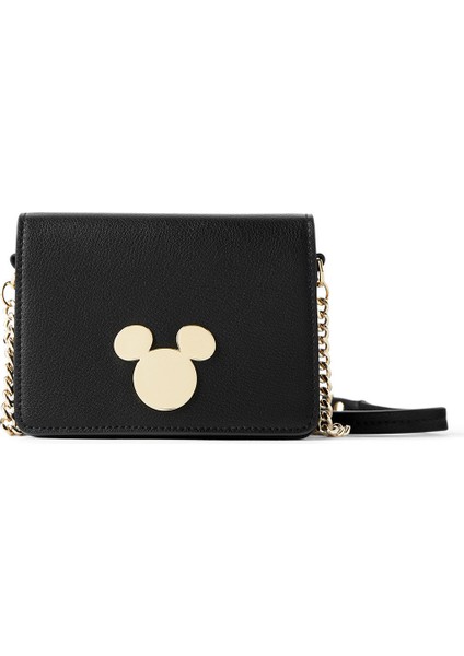 Kadınların Çantası 2023 Yeni Siyah Mickey Zinciri Küçük Kare Çantası Tek Omuz Gönderici Çantası Mini Çantası (Yurt Dışından) indirimleri