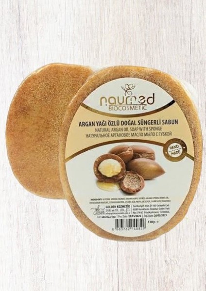 Doğal Süngerli Argan Yağı Özlü Sabun