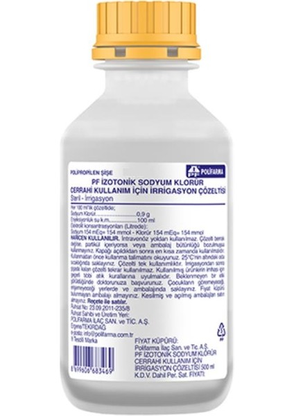 - Irrigasyon Solüsyonu 1000 ml