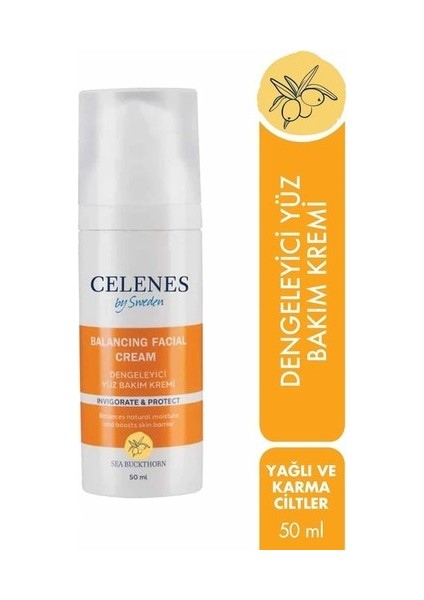 Celenes Dengeleyici Yüz Bakım Kremi Yağlı Cilt ve Karma Ciltler 50 ml