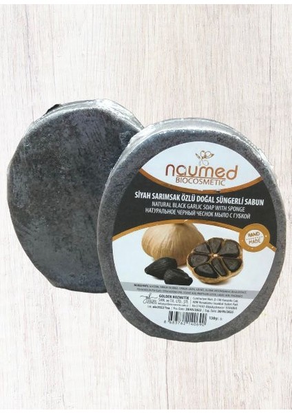 Doğal Süngerli Siyah Sarımsak Özlü Sabun