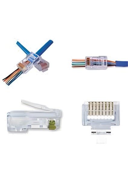 Fptk Rj-45 Plastik 8 Pin Konnektör (100 Adet)
