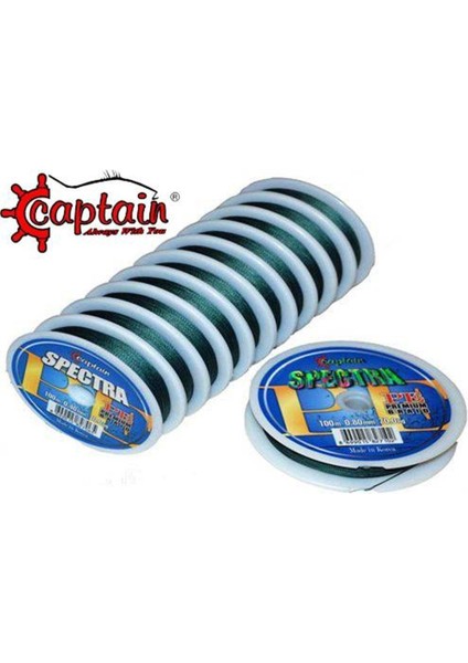 Captain Spectra 8 Örgü Ip Misina 100 mt 0.20MM- 11.5 kg