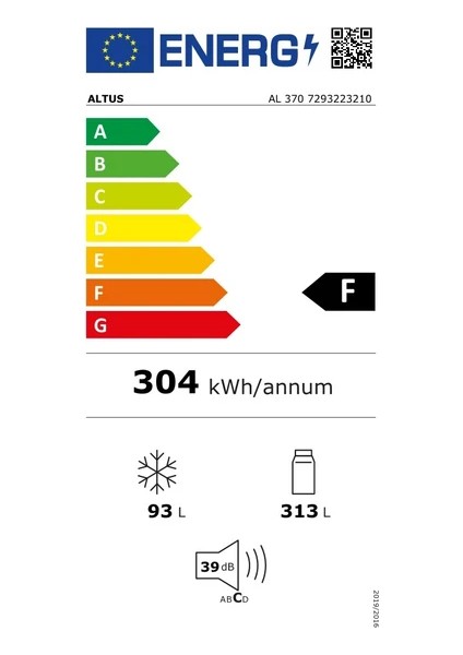 Al 370 406 Lt No Frost Buzdolabı