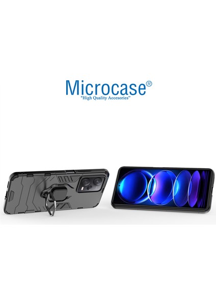 Xiaomi Redmi Note 12 Pro (Global) Batman Serisi Yüzük Standlı Armor Kılıf - Siyah AL3349 modelleri