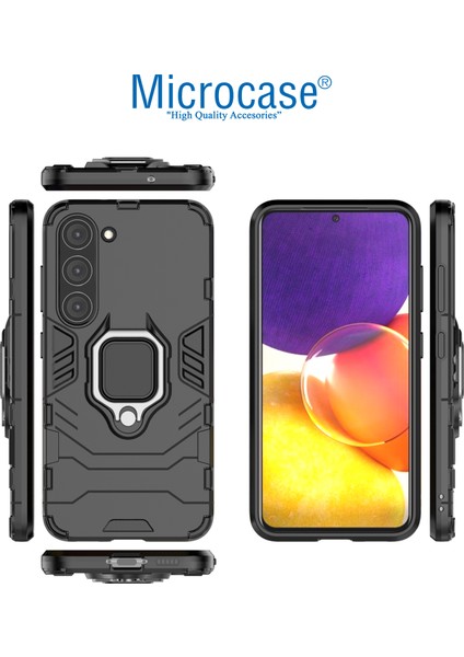 Samsung Galaxy S23 Plus Batman Serisi Yüzük Standlı Armor Kılıf - Siyah AL3349 modelleri