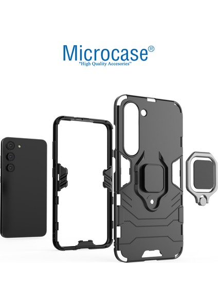 Samsung Galaxy S23 Plus Batman Serisi Yüzük Standlı Armor Kılıf - Siyah AL3349 indirimleri