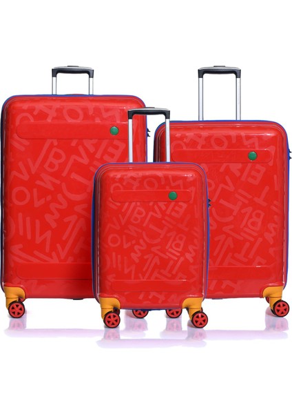 14BNT200-SET-KR Kırmızı Unisex 3 Lü Set Bavul