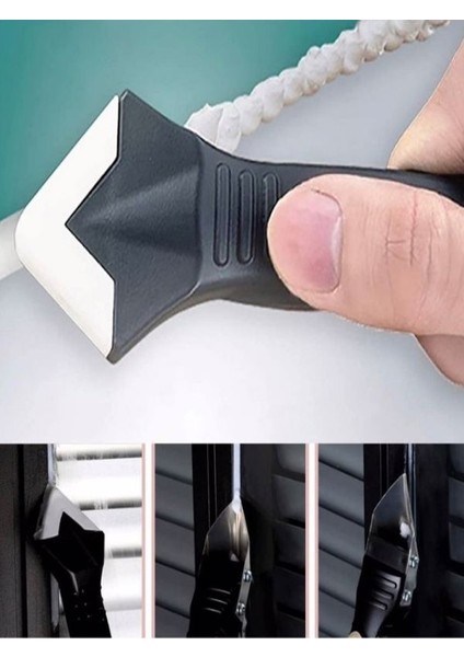 3'ü 1 Arada Fayans Derz Dolgu Kazıyıcı Sıyırıcı Silikon Sökücü ve Uygulayıcı Aparatı Metal Ağızlı modelleri