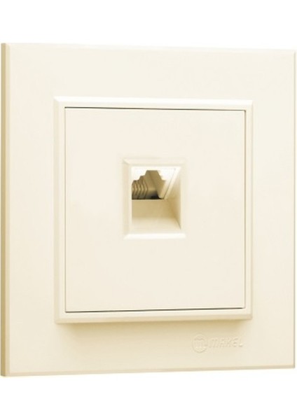 Karea Krem Nümeris Priz Çerçevesiz