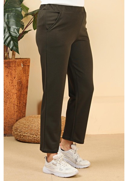 Kadin Beli Lastikli Buyuk Beden Likralı Bol Paça Mevsimlik Pantolon indirimleri