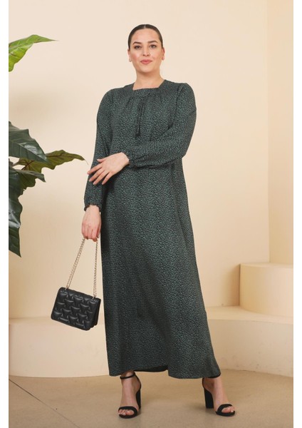 Kadin Buyuk Beden Çıtır Desen Uzun Anne Günlük Elbise indirimleri