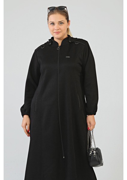 Kadin Buyuk Beden Kapşonlu Kislik Kap Kaban fırsatları