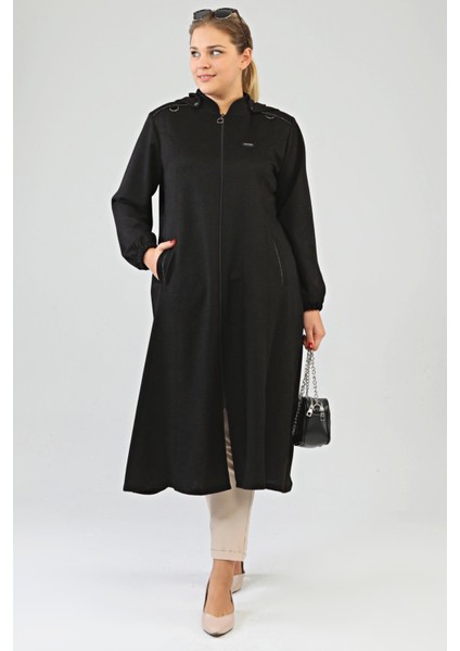 Kadin Buyuk Beden Kapşonlu Kislik Kap Kaban indirimleri