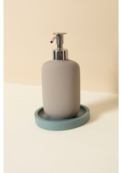 Beton Mavi Yuvarlak Altlık Sunumluk Tepsi Beton Dekoratif Altlık indirimleri