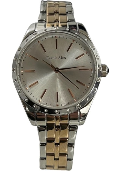 Çelik Kordon Taşlı Kadın Kol Saati