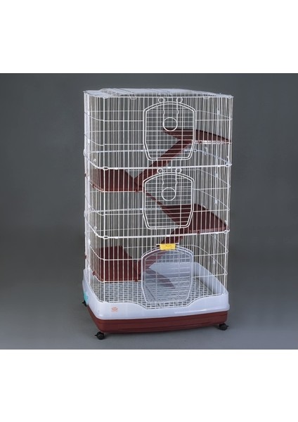 Kedi Kafesi Katlı 82.5 x 55 x 149.5 cm Pembe