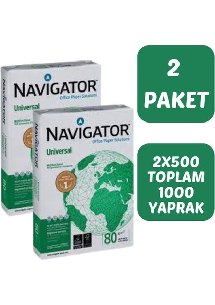 Navigatör 2 Paket- Toplam 1000 Yaprak A4 Fotokopi Kağıdı