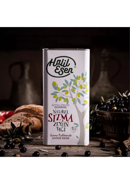 Halil Esen Ödüllü Naturel Sızma Soğuk Sıkım Zeytinyağı 5 lt