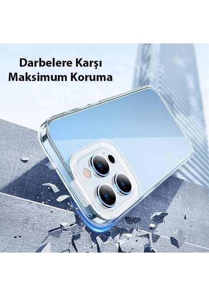 Illusion Series iPhone 14 Pro Silikon Kılıf +Tempered Ekran Koruyucu +4x Kamera Koruyucu Set