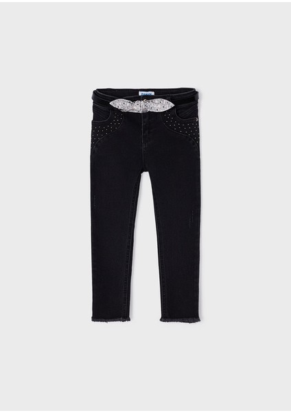 Kız Çocuk Kemerli Pantolon Siyah 3509 fiyatları