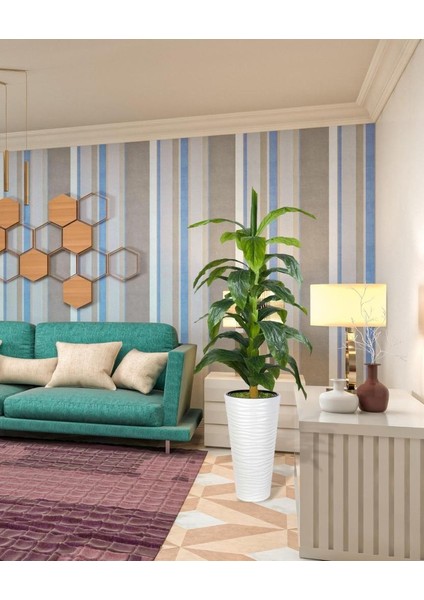 Yapay Ağaç Yukka Kılıç Çiçeği Beyaz Kumsal Vazoda 185 x 70 cm 35 Yaprak fiyatları