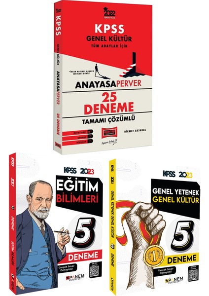 Anayasa 25 Deneme+Panem Eğitim 5 Deneme+Genel Yetenek Genel Kültür 5 Deneme