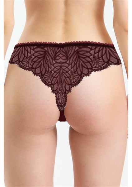 385 Kadın Dantelli Külot-Bordo modelleri