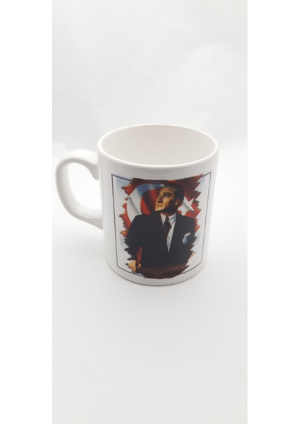 Atatürk Baskılı Seramik Kulplu Kupa Model 02