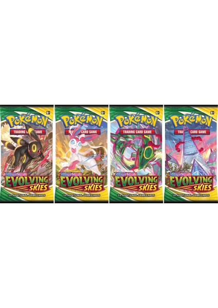 Pokemon Evolvıng Skıes Oyun Kartı 4 Paket