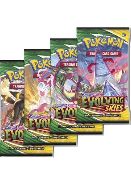 Pokemon Evolvıng Skıes Oyun Kartı 4 Paket