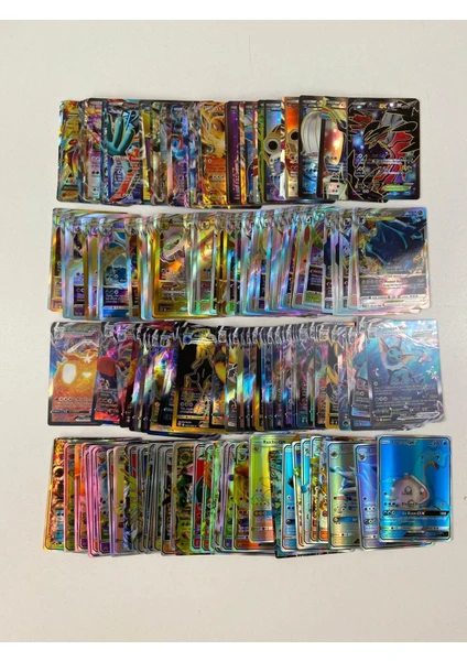 Abetto Market Pokemon Gx, Vmax, Vstar ve Ex Kart Bir Arada Set ( 100 Adet )