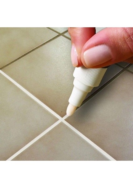 Fayans Beyaz Derz Hazır Dolgusu Boyama Boyası Kalemi Hızlı Kuruyan Su Bazlı Yenileme (3 ADET)