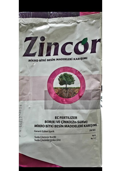 Zincor Çinko, Bor Toz Gübre 1 kg (%6bor%12çinko)