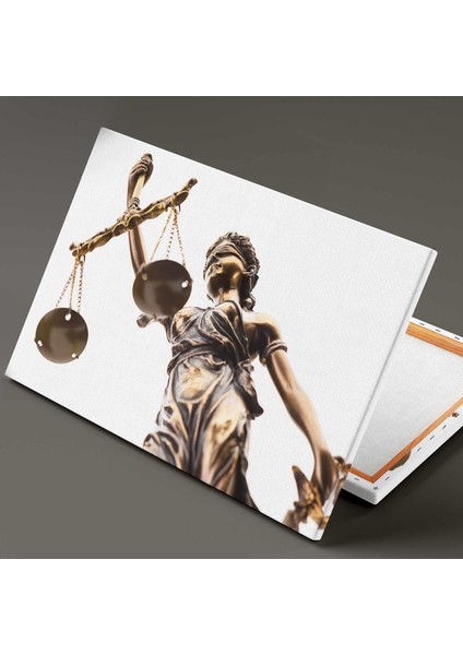 Themis Heykeli Adalet Terazisi Hukuk Bürosu Dekor Kanvas Tablo