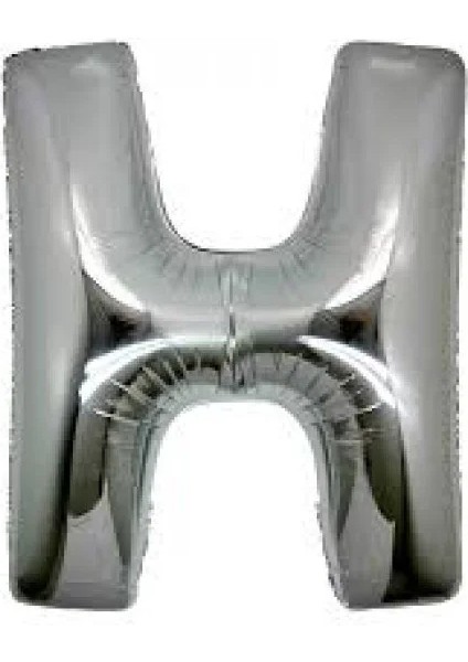 Parti Aksesuar H Harf Folyo Balon Gümüş Renk 40 Inç