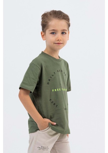 Çocuk Erkek Pantolonlu Takım D Hopi Kids - Haki - 7-8 Yaş